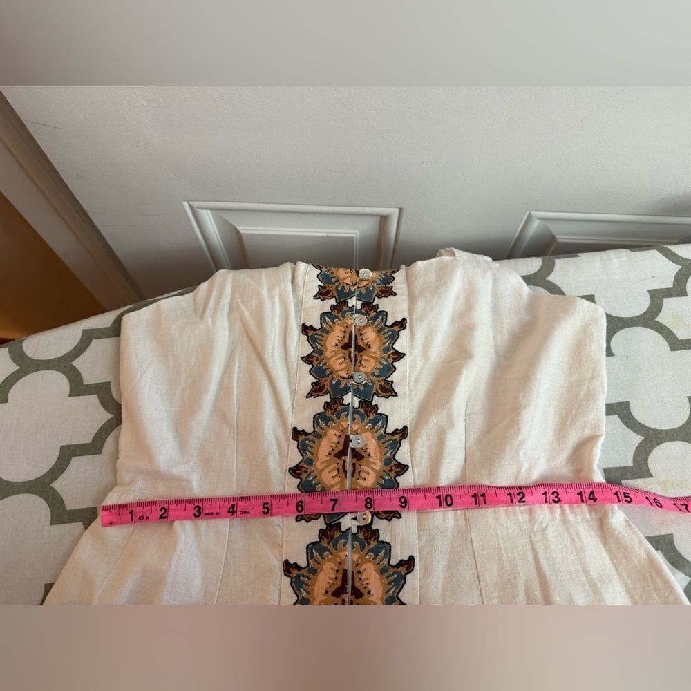Cleobella Jolene Placement Print Cotton & Linen Midi Sundress NWT Size L - Picture 7 of 14